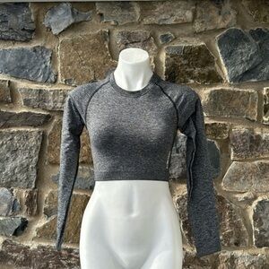 Gymshark Adapt Marl Seamless Long Sleeve Crop Top Size Small
